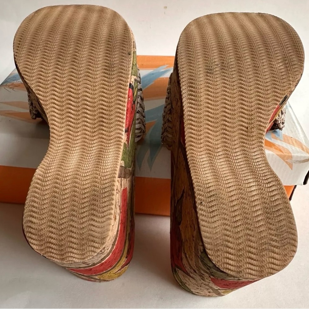 MIX Cork Wedge Platform Sandals Rose High Heel
Women's 7 Shoe Open Toe shoe 2005 - Picture 6 of 16